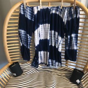 Tie dye off the shoulder shirt